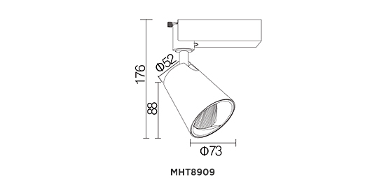 3 Wire Track Light MHT8909 / MHT8910 / MHT8911