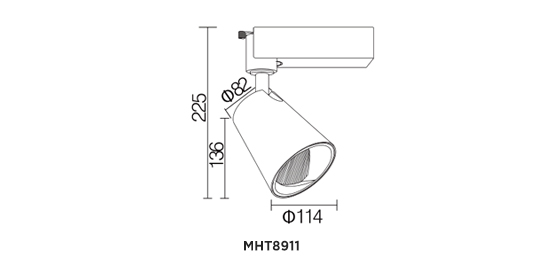 3 Wire Track Light MHT8909 / MHT8910 / MHT8911