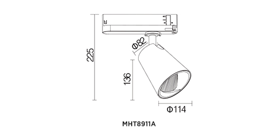 3 phase track light MHT8909A / MHT8910A / MHT8911A
